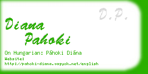 diana pahoki business card